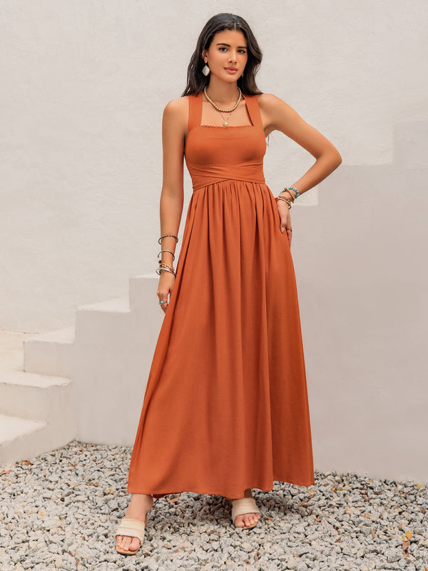 crisscross-back-smocked-square-neck-maxi-dress OhSoStyled - Sophia's Style-1